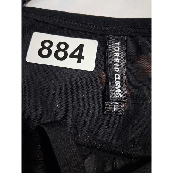 Torrid Curve Women’s size 1X Floral Strappy Sheer Flowy Babydoll Lingerie Mini - Picture 8 of 9